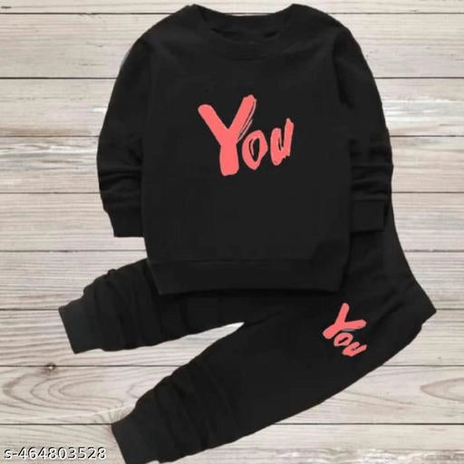 Cotton Blend Printed Clothing Set for Kids (Black, 0-1 Years)